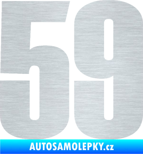 Samolepka Startovní číslo 59 typ 2    škrábaný hliník