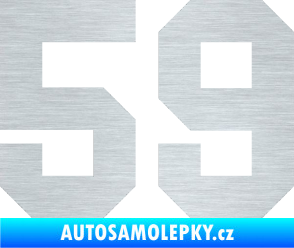 Samolepka Startovní číslo 59 škrábaný hliník