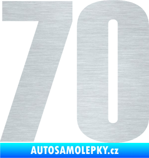 Samolepka Startovní číslo 70 typ 2         škrábaný hliník