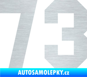 Samolepka Startovní číslo 73 škrábaný hliník