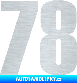 Samolepka Startovní číslo 78 typ 2         škrábaný hliník