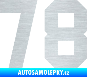 Samolepka Startovní číslo 78 škrábaný hliník