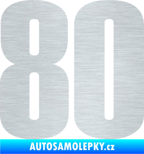 Samolepka Startovní číslo 80 typ 2           škrábaný hliník