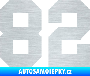 Samolepka Startovní číslo 82 škrábaný hliník