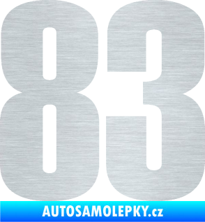 Samolepka Startovní číslo 83 typ 2   škrábaný hliník