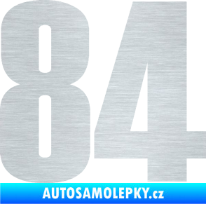 Samolepka Startovní číslo 84 typ 2    škrábaný hliník