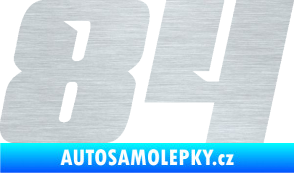 Samolepka Startovní číslo 84 typ 6 škrábaný hliník
