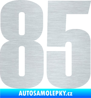Samolepka Startovní číslo 85 typ 2     škrábaný hliník