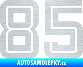 Samolepka Startovní číslo 85 typ 7 škrábaný hliník