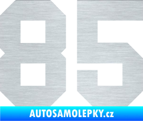 Samolepka Startovní číslo 85 škrábaný hliník