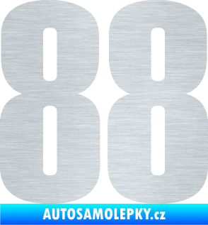 Samolepka Startovní číslo 88 typ 2        škrábaný hliník