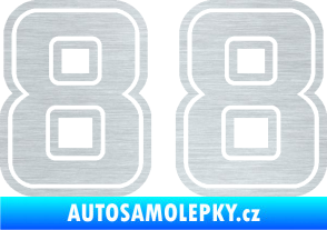 Samolepka Startovní číslo 88 typ 5 škrábaný hliník