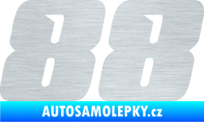 Samolepka Startovní číslo 88 typ 6 škrábaný hliník