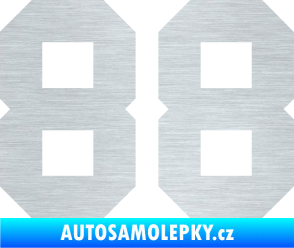 Samolepka Startovní číslo 88 škrábaný hliník