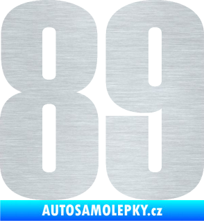 Samolepka Startovní číslo 89 typ 2         škrábaný hliník