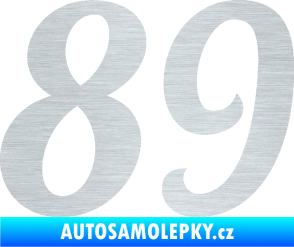 Samolepka Startovní číslo 89 typ 3  škrábaný hliník