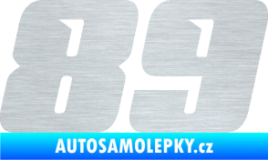 Samolepka Startovní číslo 89 typ 6 škrábaný hliník