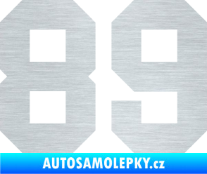 Samolepka Startovní číslo 89 škrábaný hliník