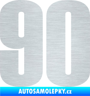 Samolepka Startovní číslo 90 typ 2          škrábaný hliník