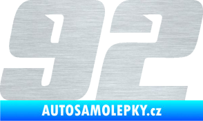 Samolepka Startovní číslo 92 typ 6 škrábaný hliník