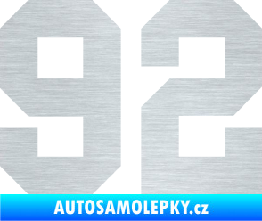 Samolepka Startovní číslo 92 škrábaný hliník