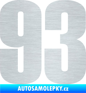 Samolepka Startovní číslo 93 typ 2   škrábaný hliník