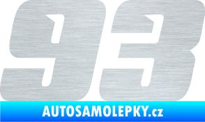 Samolepka Startovní číslo 93 typ 6 škrábaný hliník