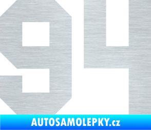 Samolepka Startovní číslo 94 škrábaný hliník
