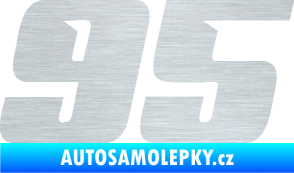 Samolepka Startovní číslo 95 typ 6 škrábaný hliník