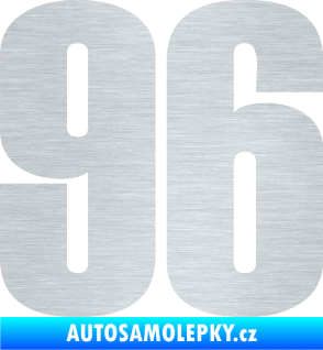 Samolepka Startovní číslo 96 typ 2     škrábaný hliník