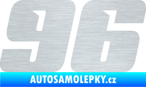 Samolepka Startovní číslo 96 typ 6 škrábaný hliník