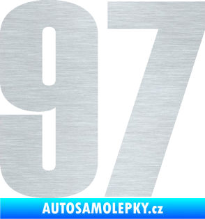 Samolepka Startovní číslo 97 typ 2 škrábaný hliník