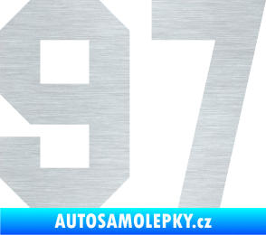 Samolepka Startovní číslo 97 škrábaný hliník