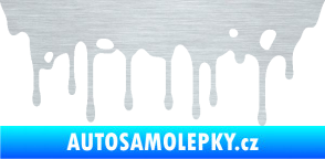 Samolepka Stékající skvrna 005 levá škrábaný hliník