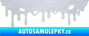 Samolepka Stékající skvrna 006 levá škrábaný hliník