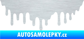 Samolepka Stékající skvrna 007 levá škrábaný hliník