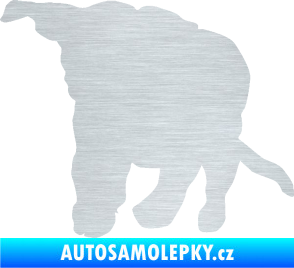 Samolepka Štěňátko 003 levá škrábaný hliník