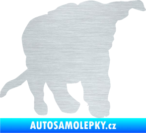 Samolepka Štěňátko 003 pravá škrábaný hliník