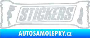Samolepka Stickers nápis škrábaný hliník