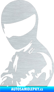 Samolepka Stig levá škrábaný hliník
