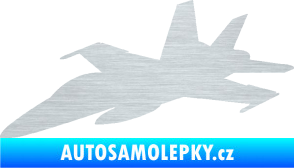 Samolepka Stíhací letoun 001 levá škrábaný hliník