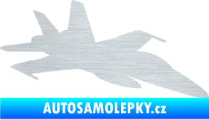 Samolepka Stíhací letoun 001 pravá škrábaný hliník