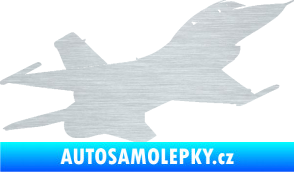 Samolepka Stíhací letoun 004 pravá škrábaný hliník