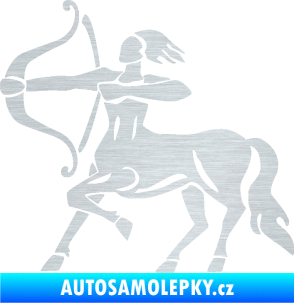 Samolepka Střelec 005 levá škrábaný hliník