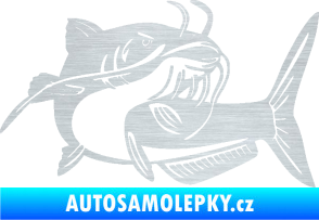 Samolepka Sumec 001 pravá škrábaný hliník