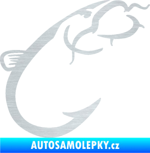 Samolepka Sumec 003 pravá škrábaný hliník