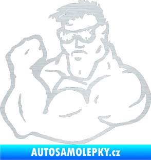 Samolepka Svalovec levá škrábaný hliník
