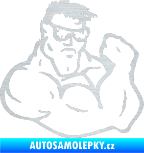 Samolepka Svalovec pravá škrábaný hliník