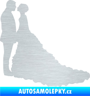 Samolepka Svatba 002 levá škrábaný hliník