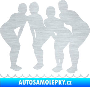 Samolepka Synchronizované plavání 001 tým škrábaný hliník
